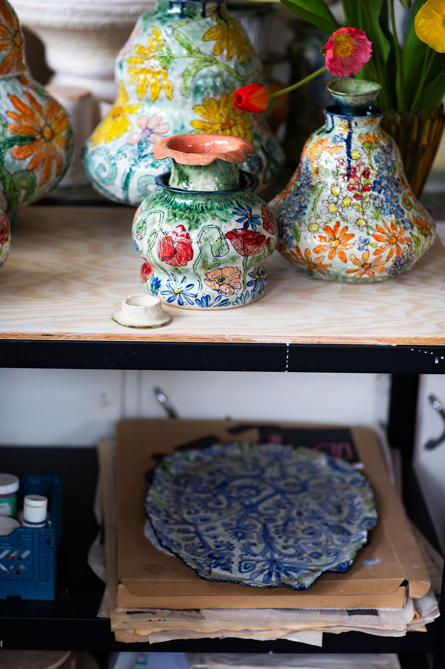 Blue Scribble Platter Number Two