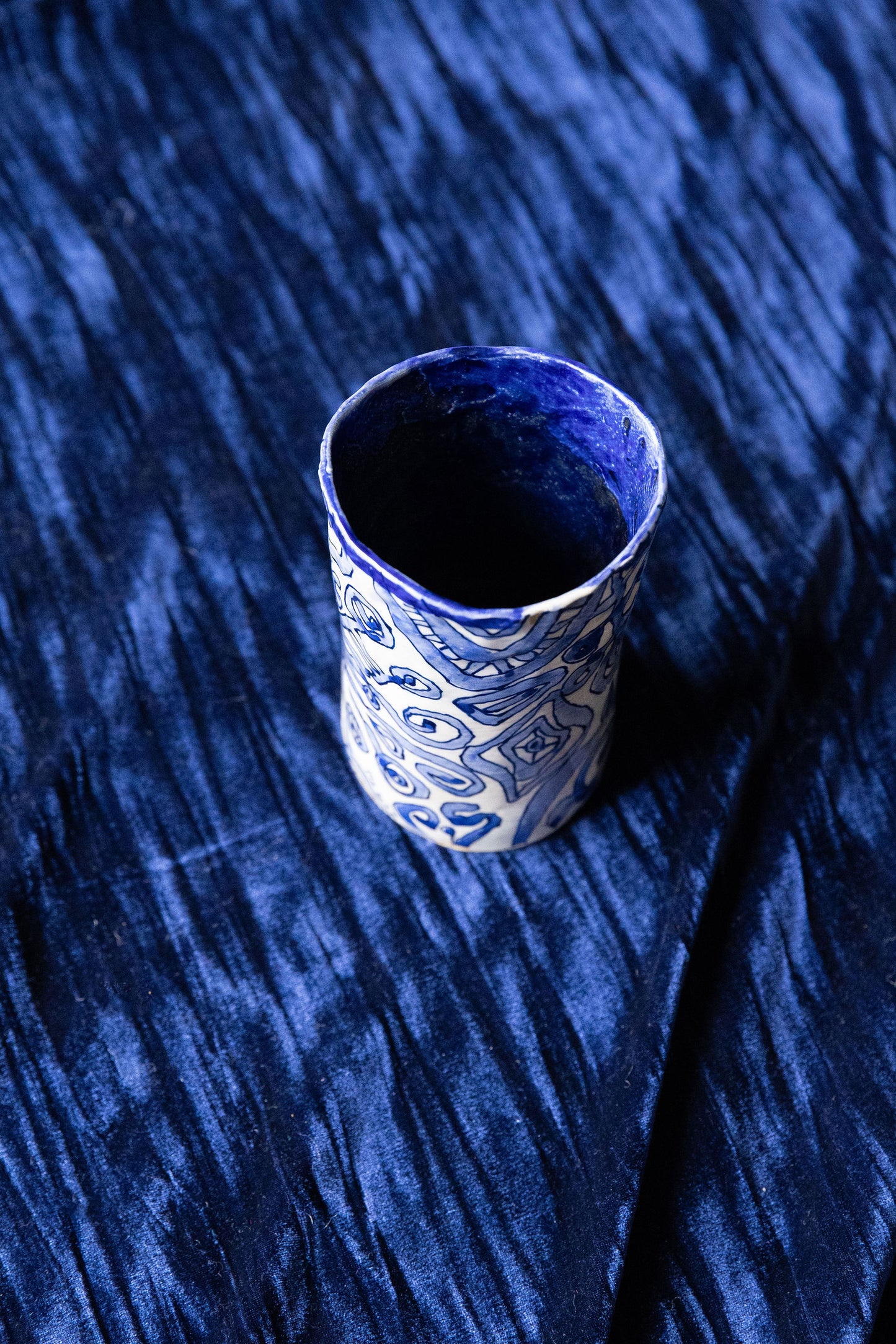 Blue Scribble Tumbler