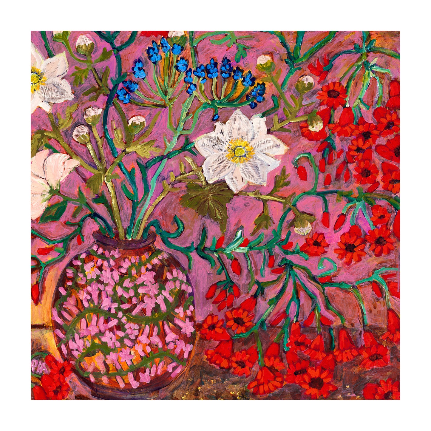 Windflowers And Dreamvines ~ FRAMED CANVAS PRINT ~ limited edition