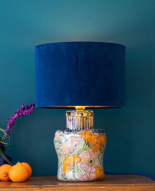 Nasturtium and Poppy Lamp