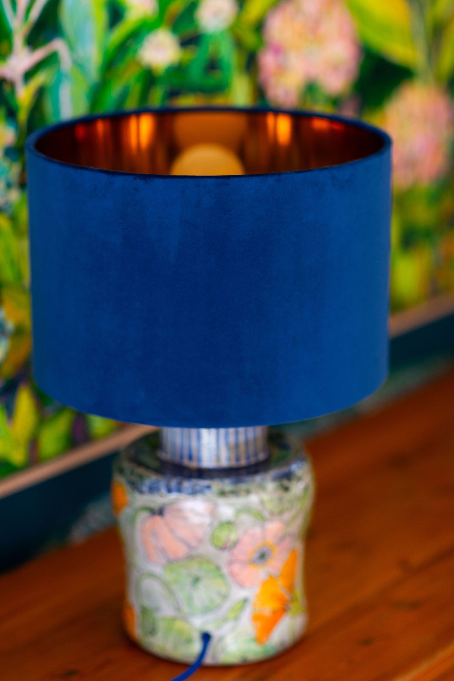 Nasturtium and Poppy Lamp