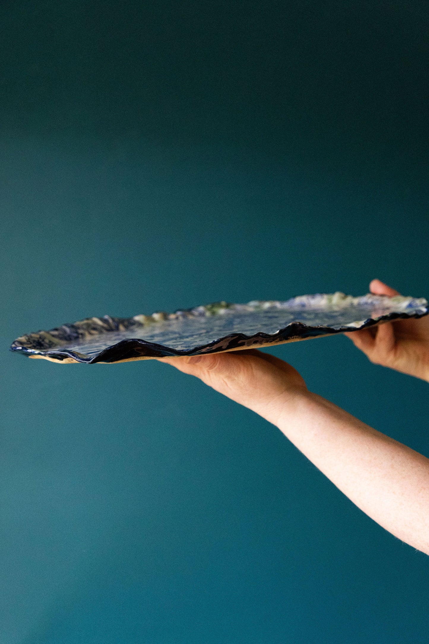 Blue Scribble Platter Number Two