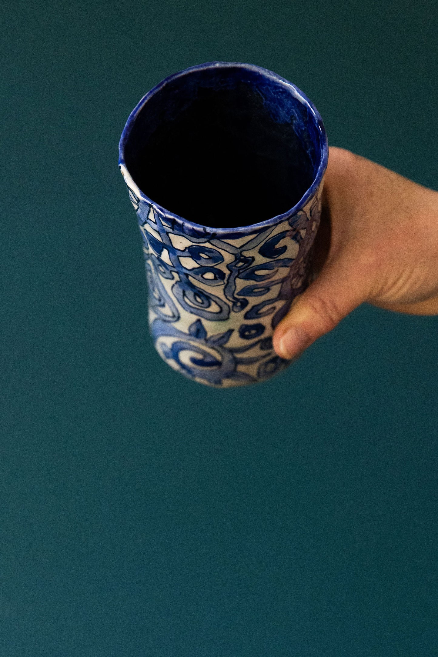 Blue Scribble Tumbler