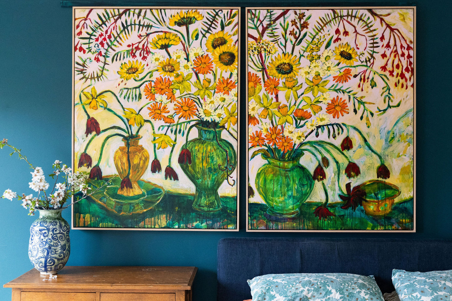 Slowly Into Spring ~ diptych