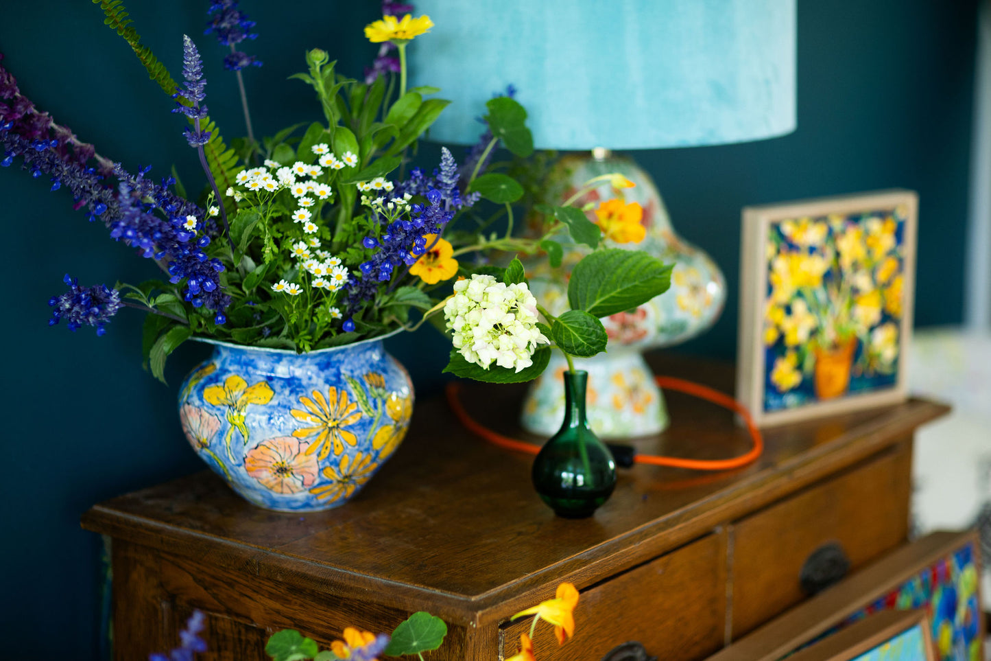 Summer Sky Garden Vase ~ or Terrine