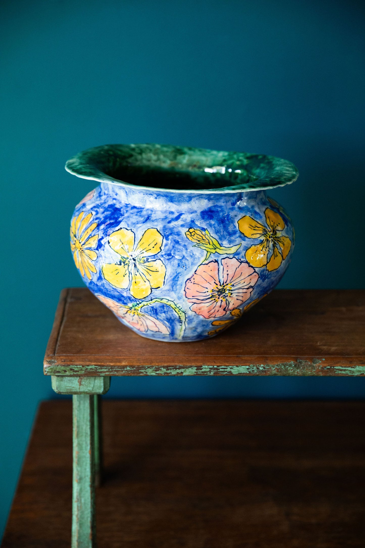 Summer Sky Garden Vase ~ or Terrine