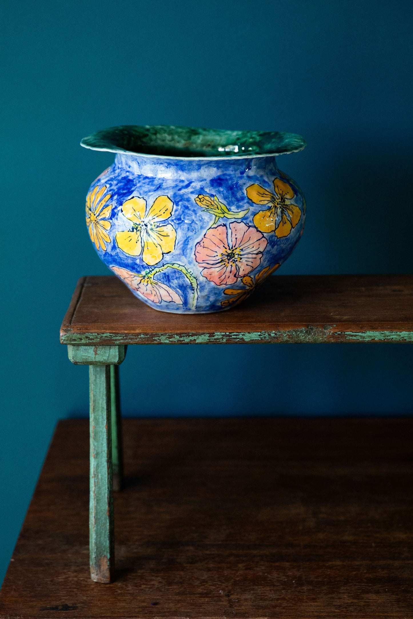 Summer Sky Garden Vase ~ or Terrine