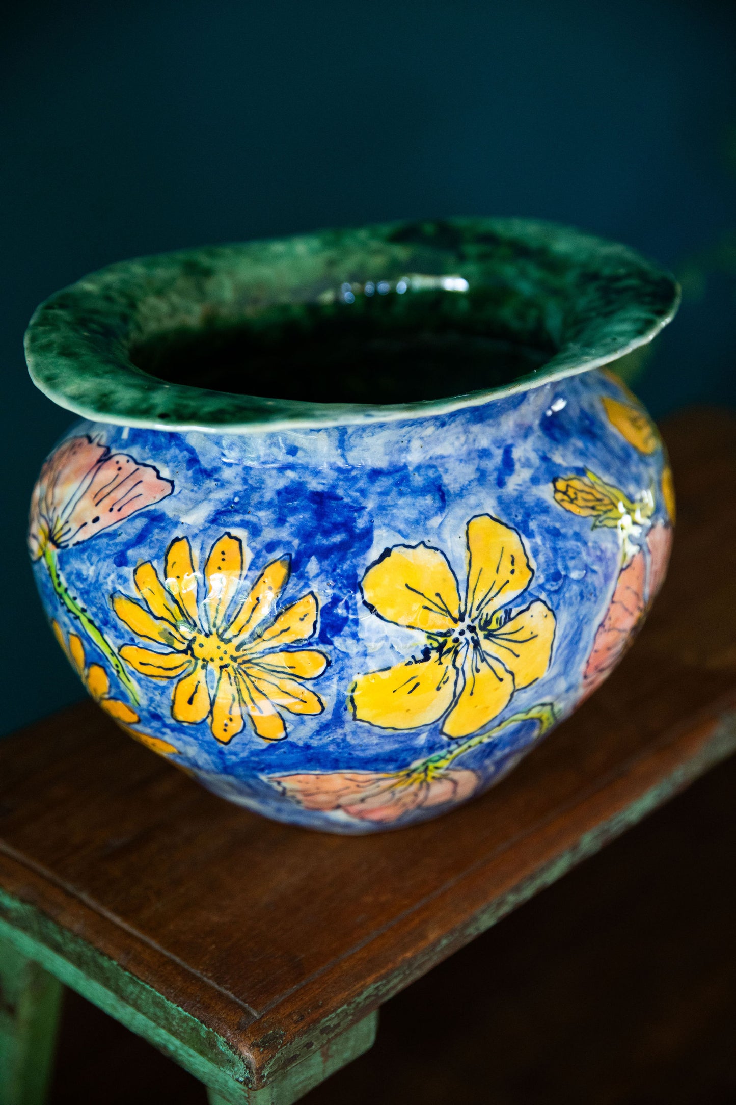 Summer Sky Garden Vase ~ or Terrine