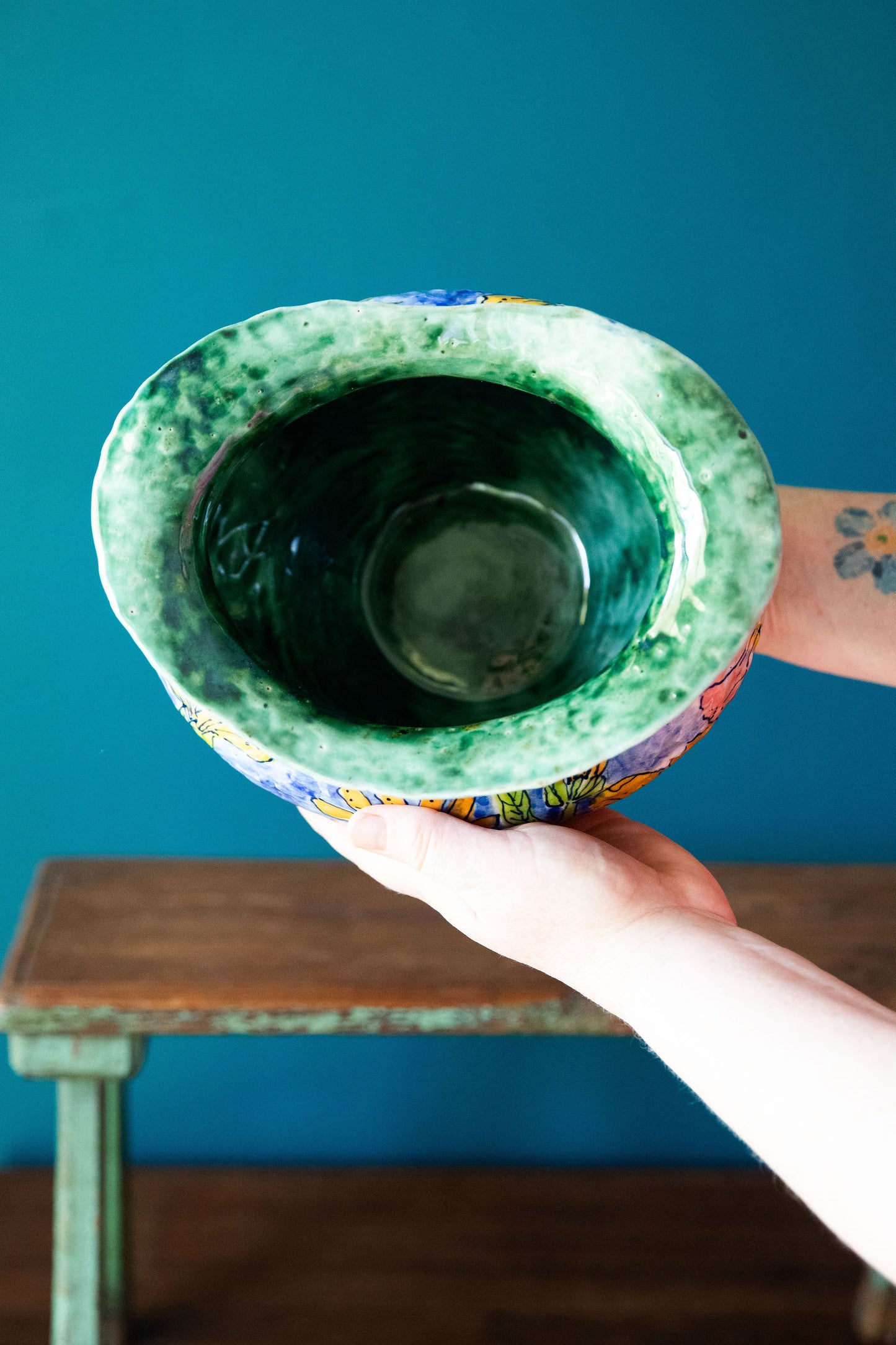 Summer Sky Garden Vase ~ or Terrine