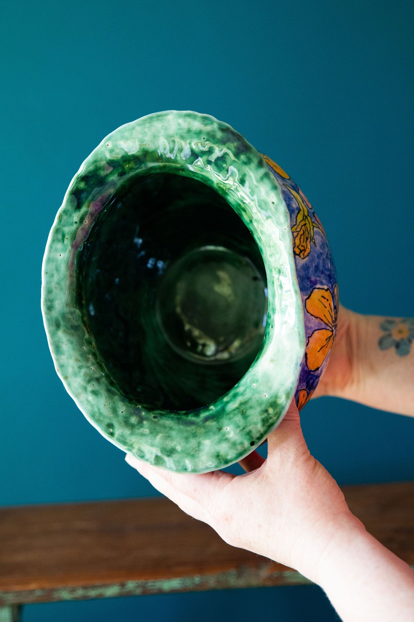 Summer Sky Garden Vase ~ or Terrine