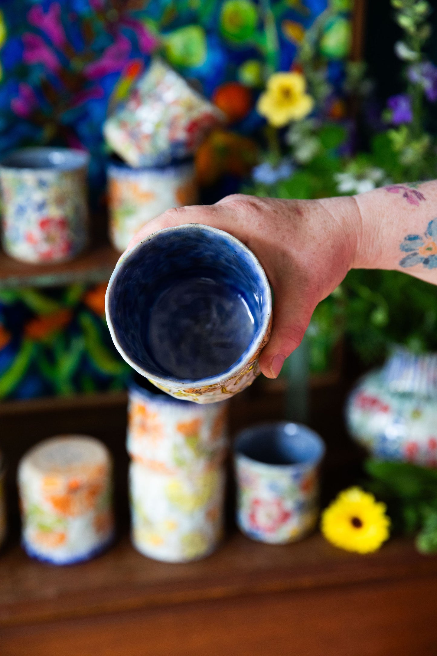 Nasturtium Tumbler ~ single { limited edition of 4 }