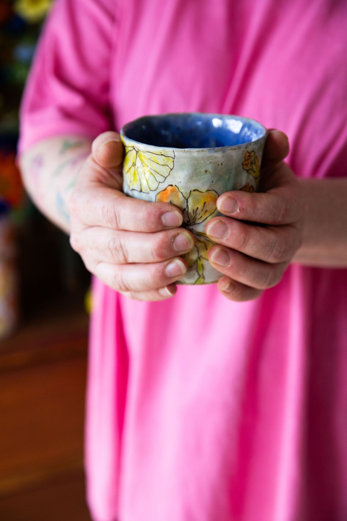 Nasturtium Tumbler ~ single { limited edition of 4 }