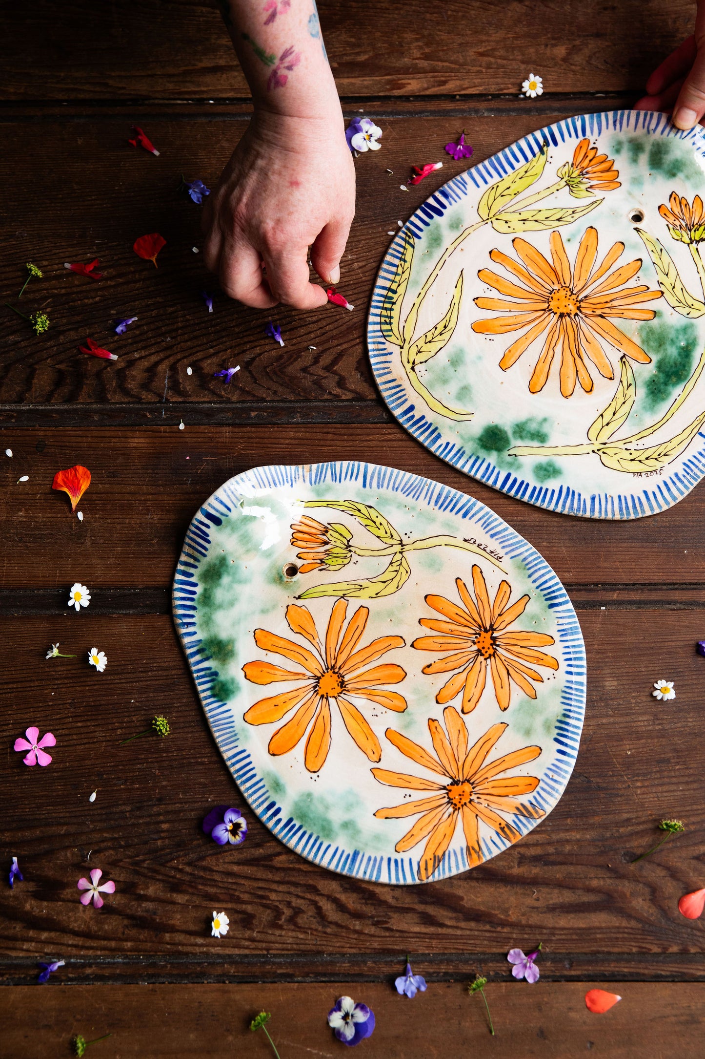 Calendula Cheese Platter Set