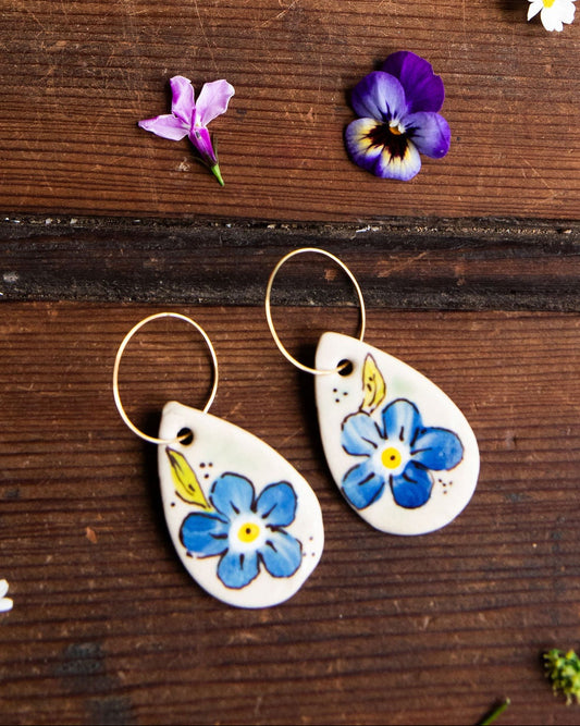 Forget~Me~Not Earrings ~ Droplet Large