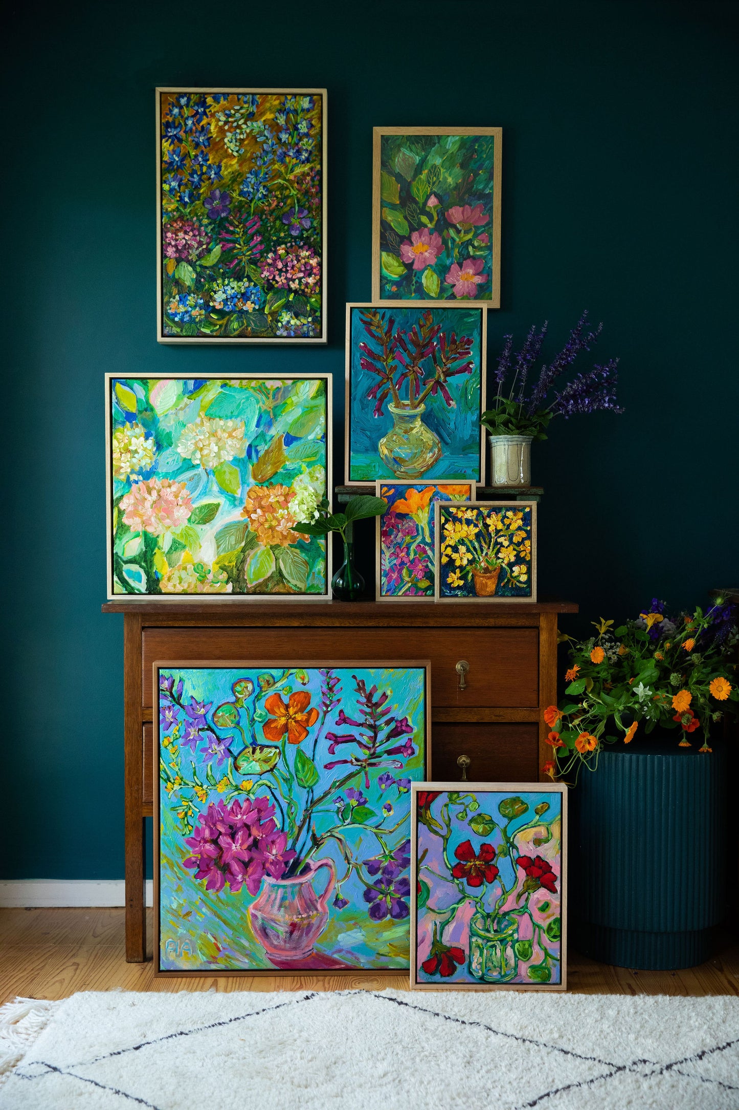 Magenta and Turquoise