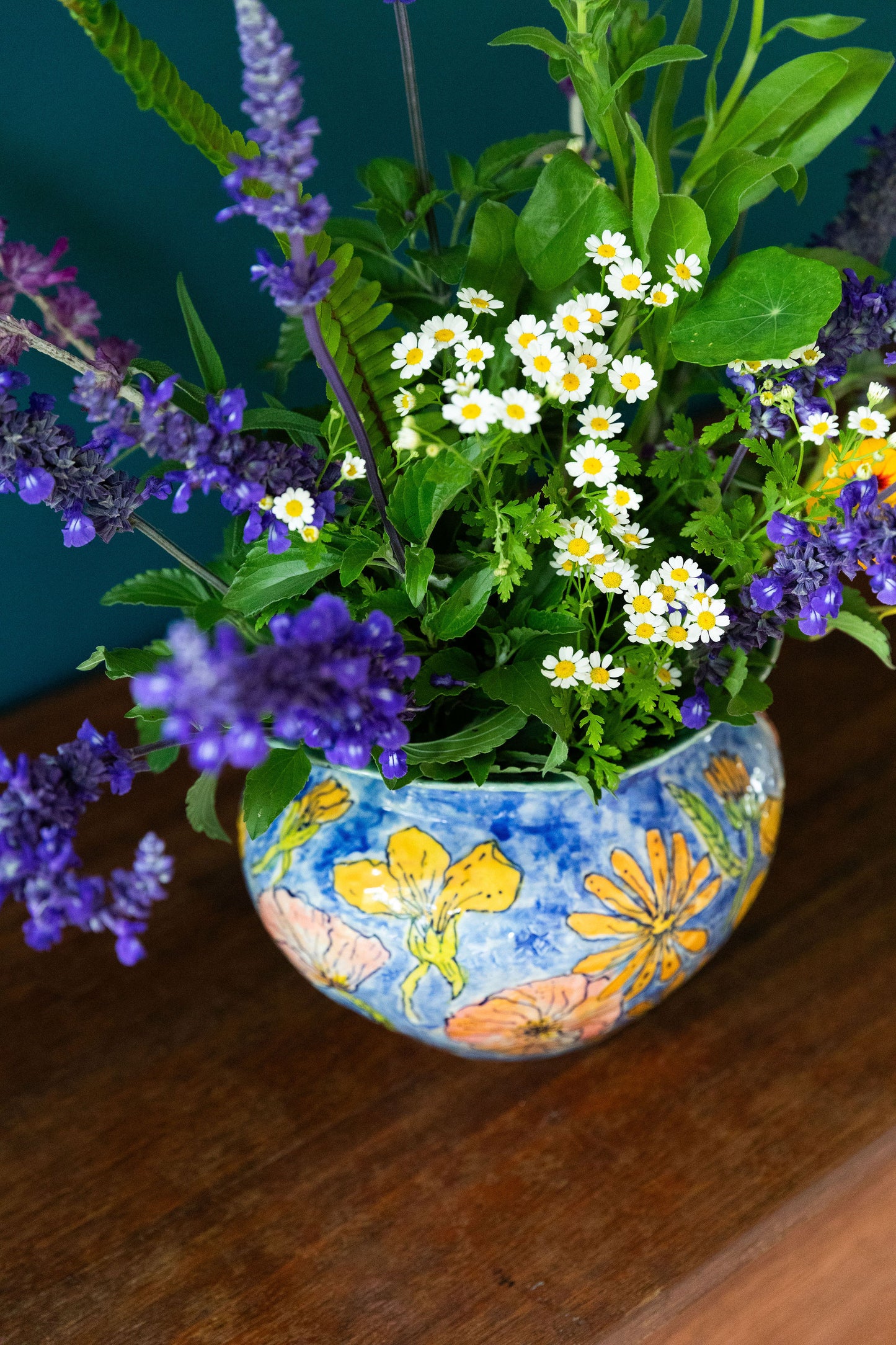 Summer Sky Garden Vase ~ or Terrine