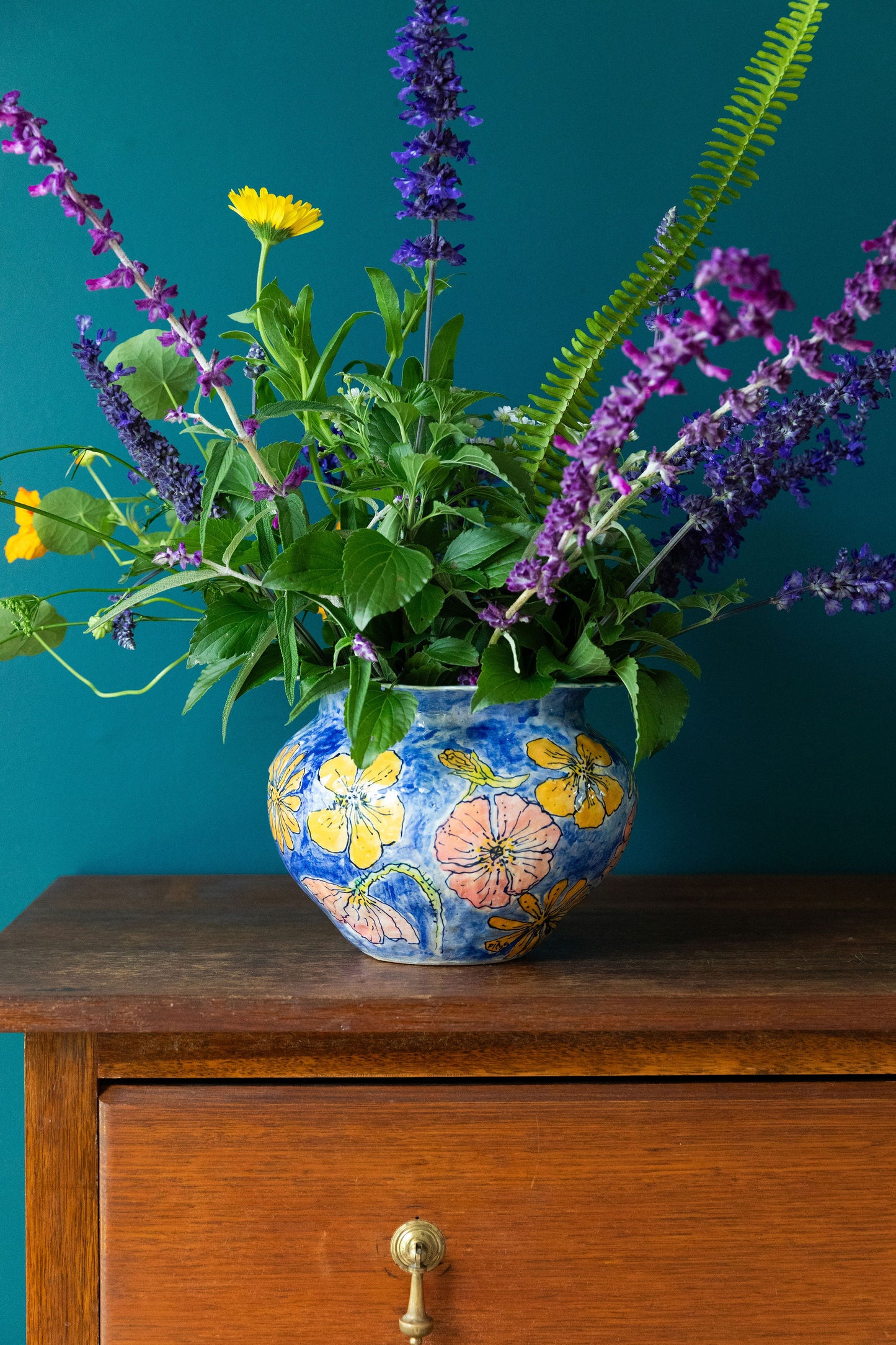 Summer Sky Garden Vase ~ or Terrine