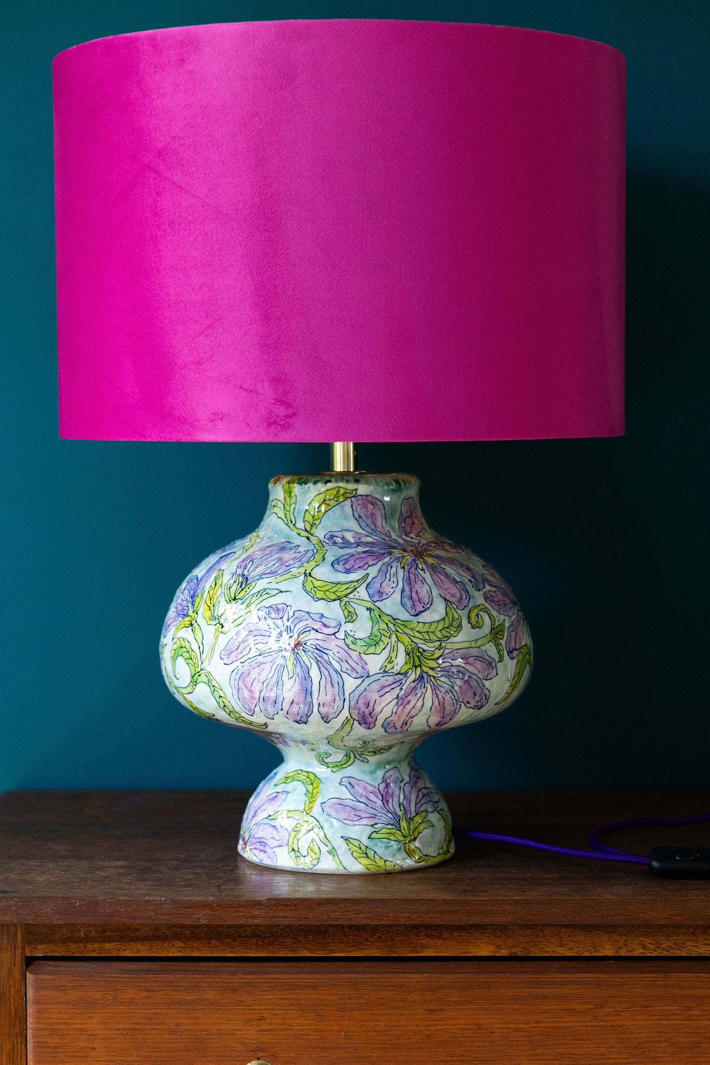 Purple Daydream Flower Lamp