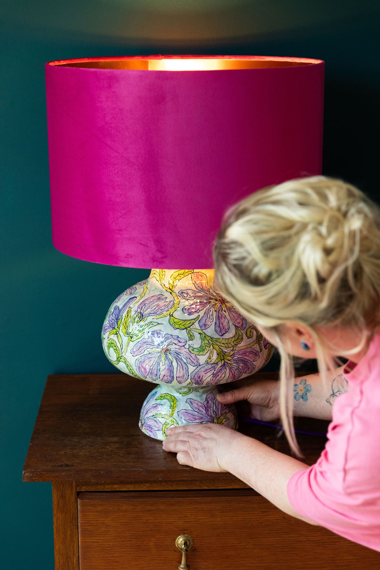 Purple Daydream Flower Lamp