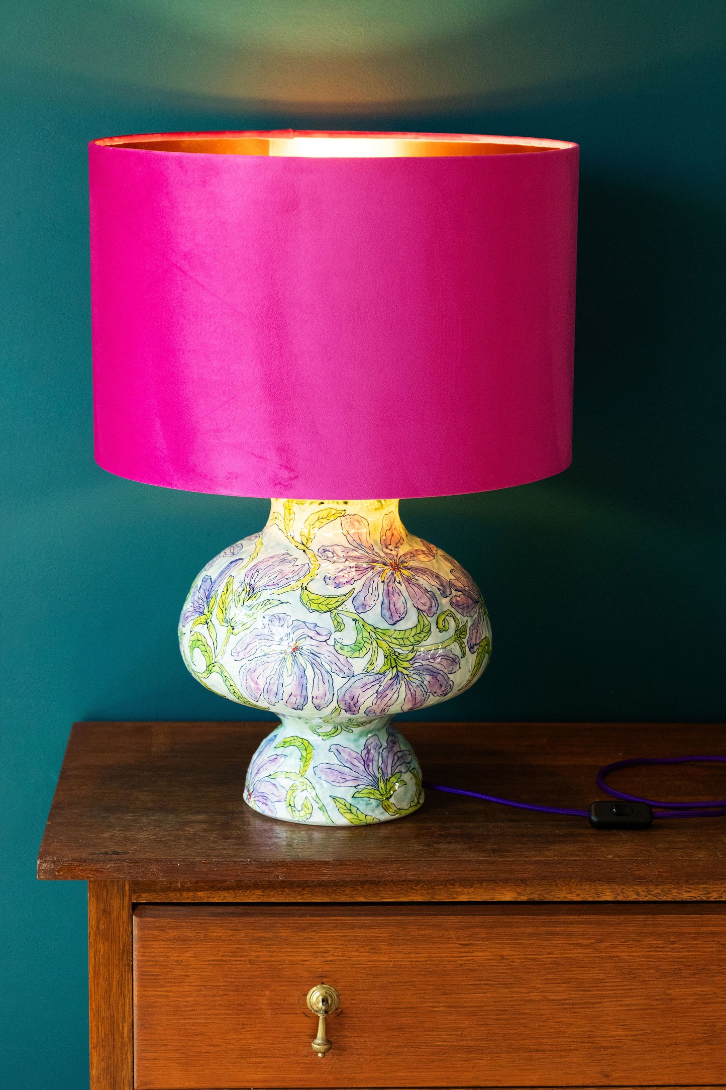 Purple Daydream Flower Lamp
