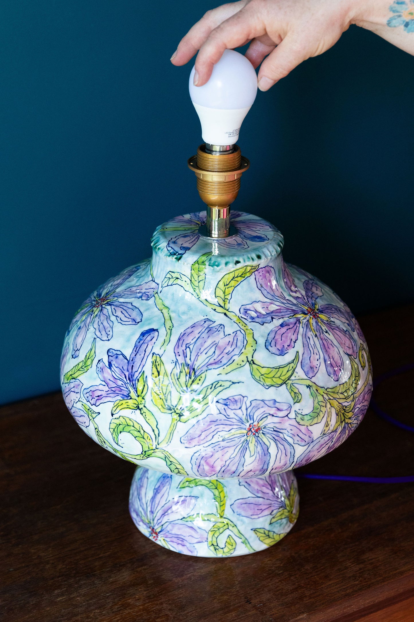 Purple Daydream Flower Lamp