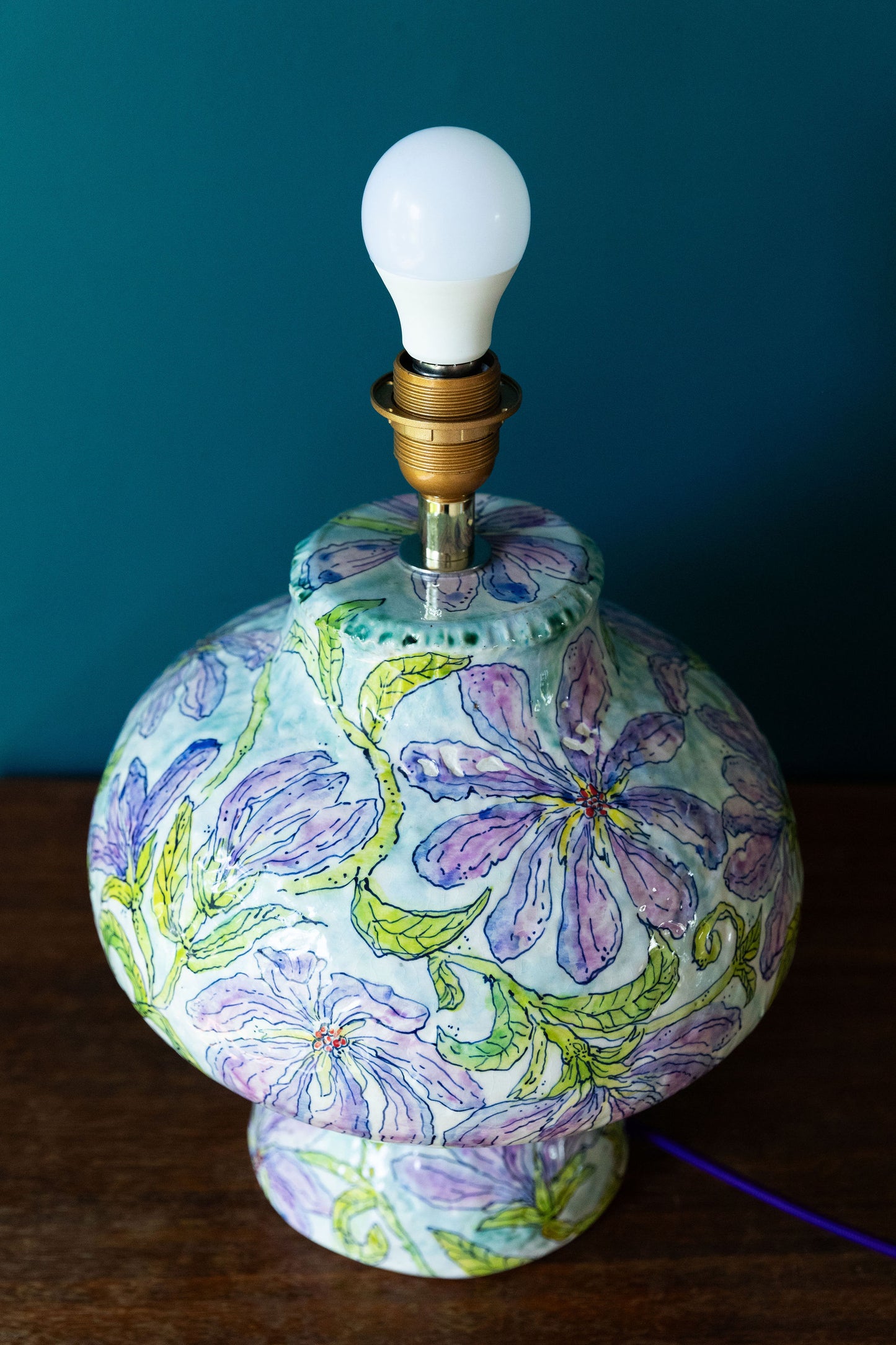 Purple Daydream Flower Lamp