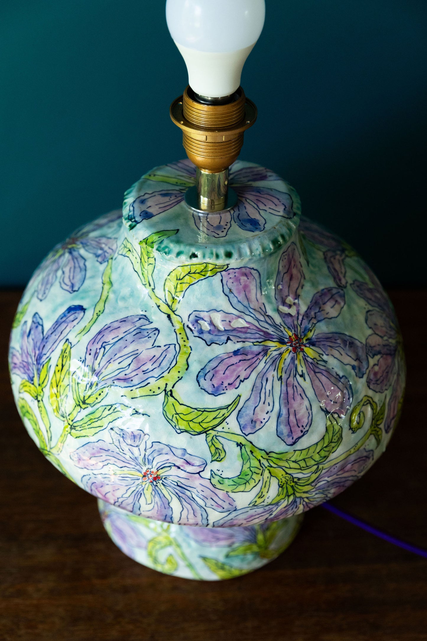 Purple Daydream Flower Lamp
