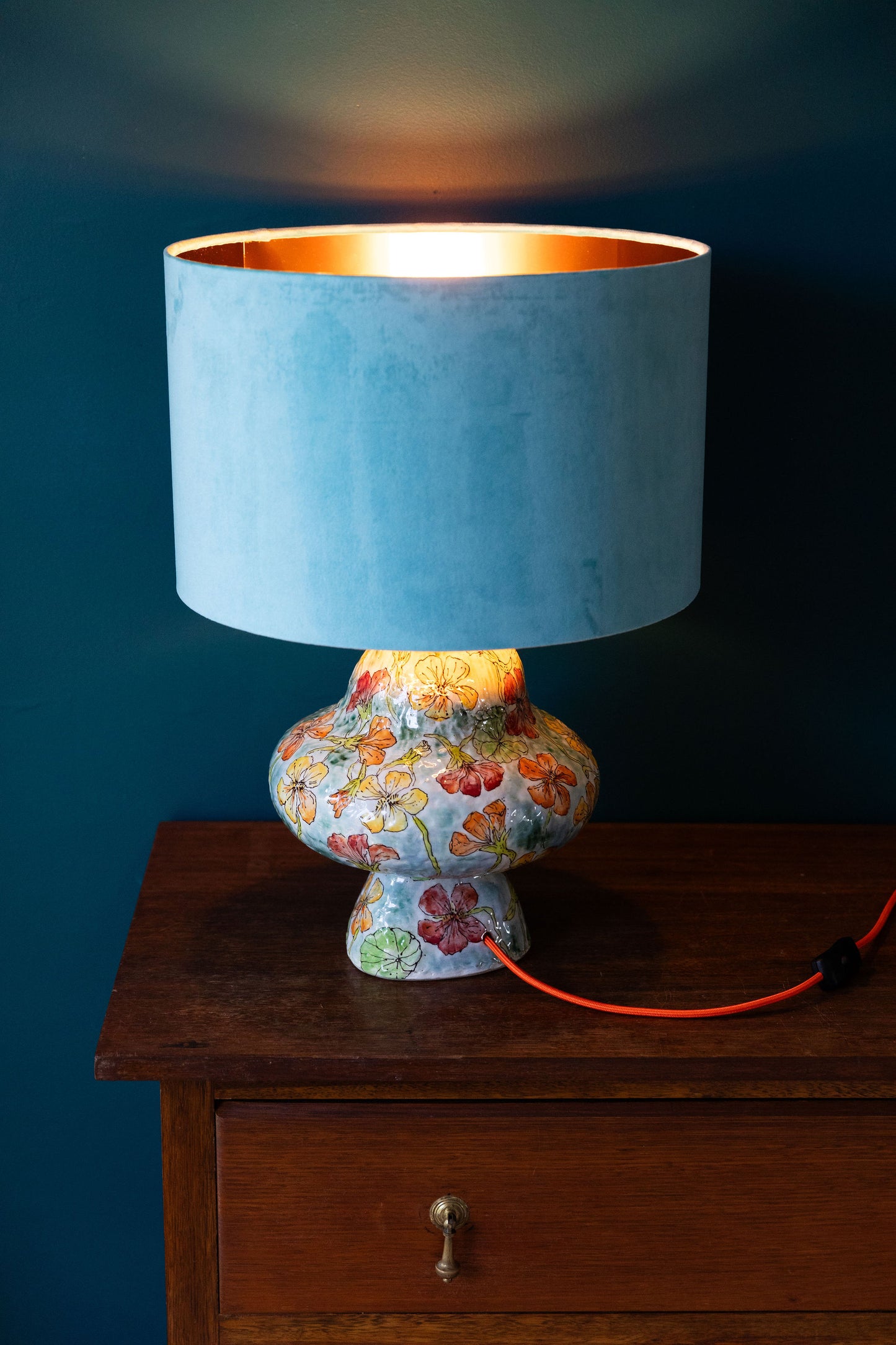 Summer Nasturtium Lamp