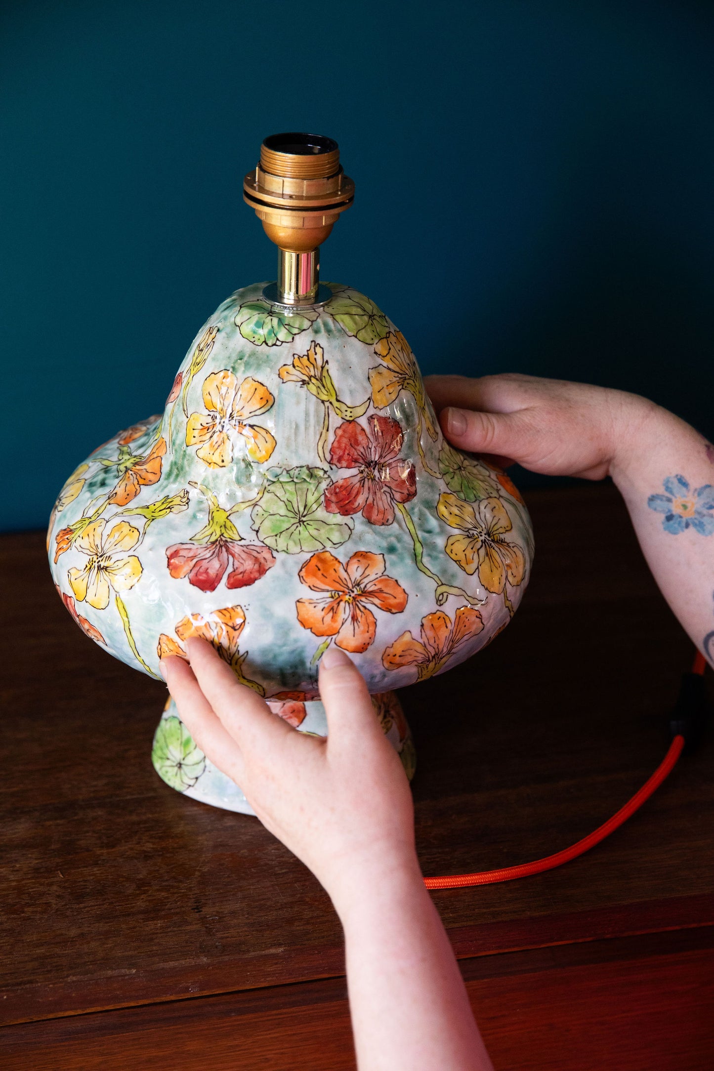 Summer Nasturtium Lamp