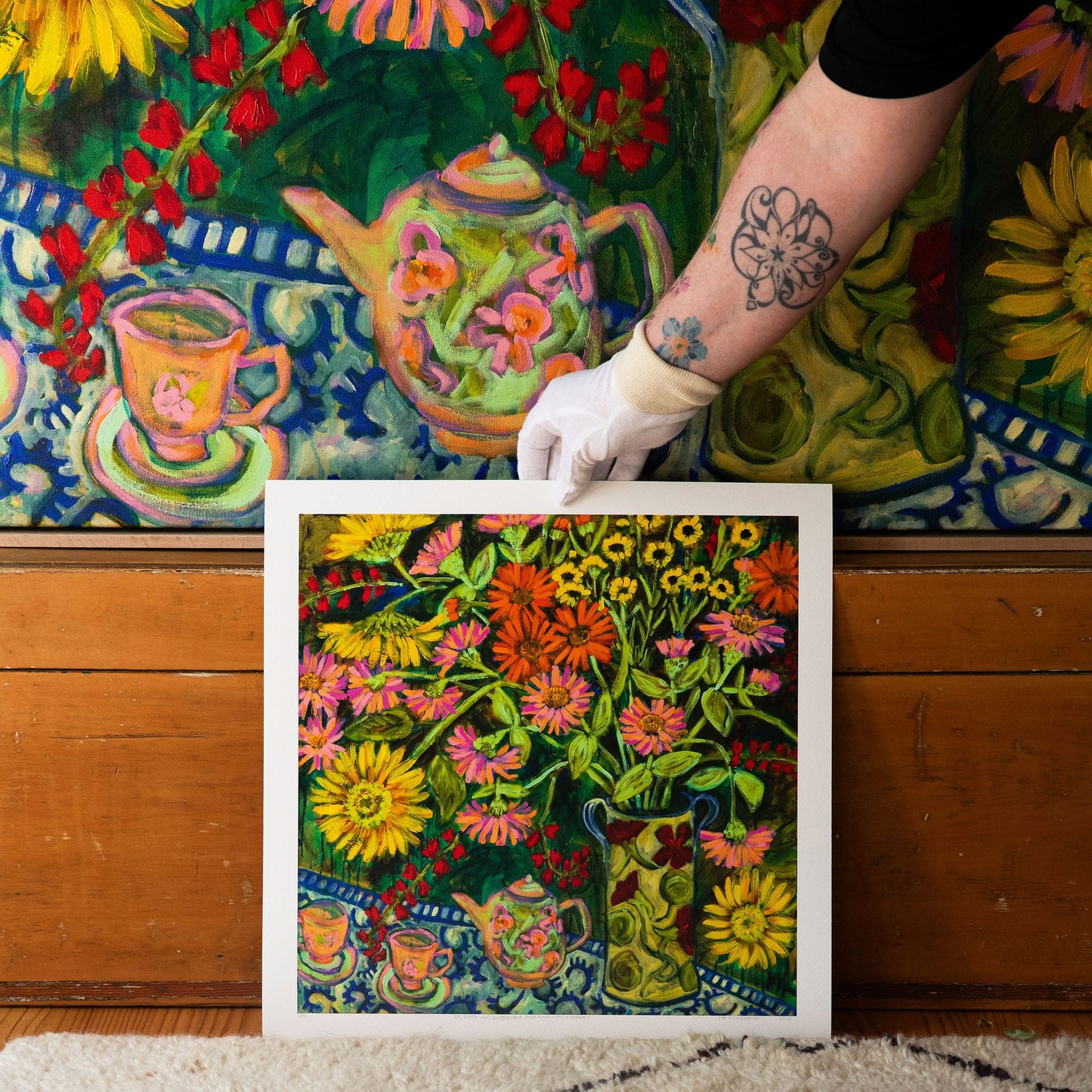 An Easy and Enjoyable Morning With Flowers ~ FINE ART PRINT ~ limited edition