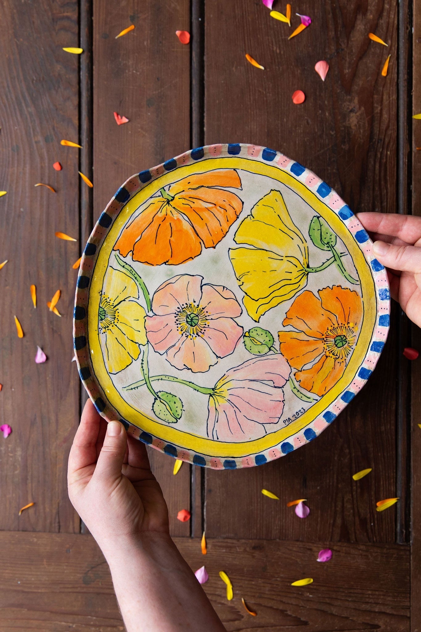 Spring Poppies Plate
