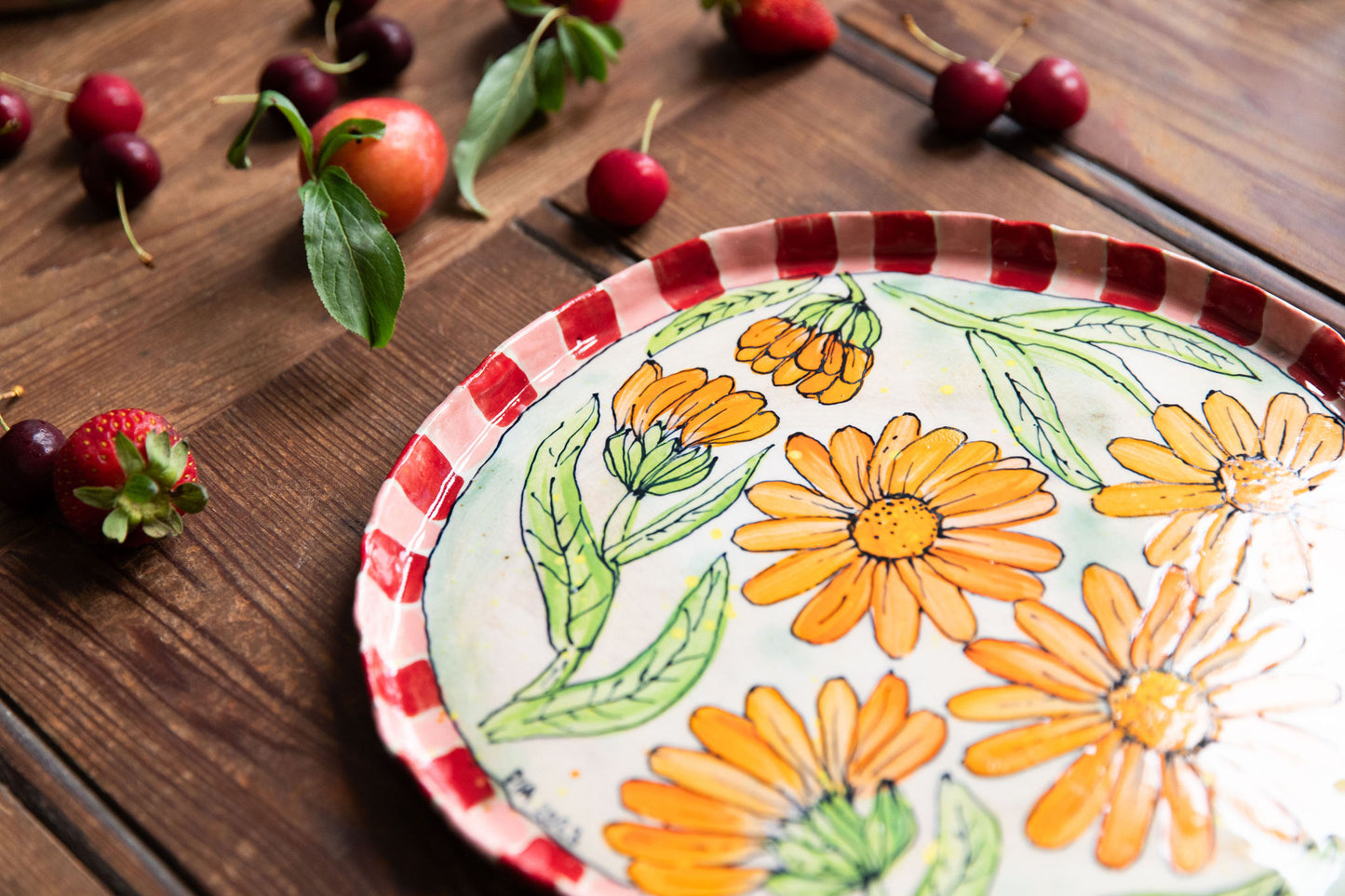 Calendula with Pink &Red