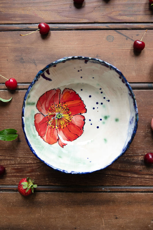 Poppy ~ Double Thick Bowl
