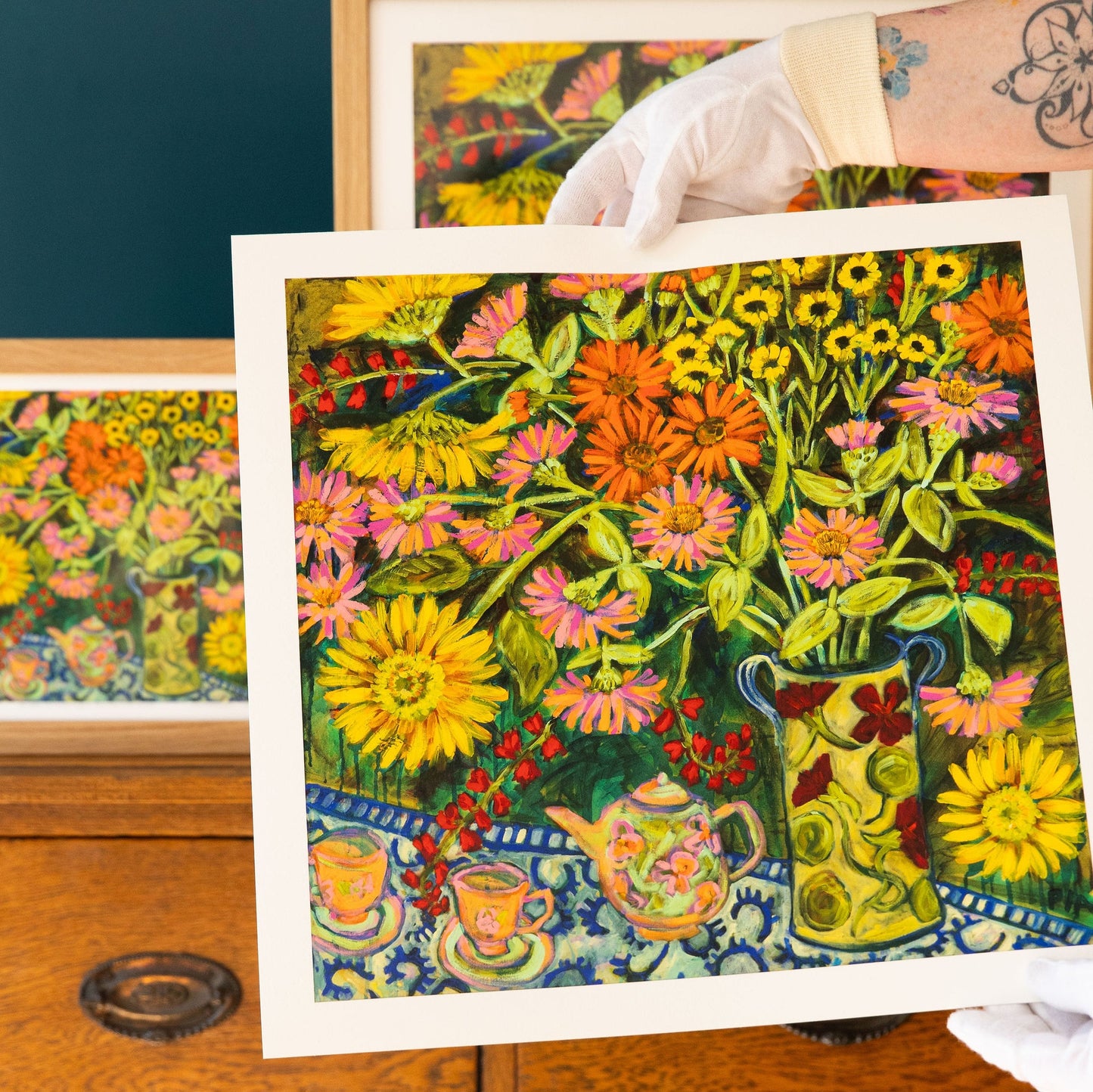 An Easy and Enjoyable Morning With Flowers ~ FINE ART PRINT ~ limited edition