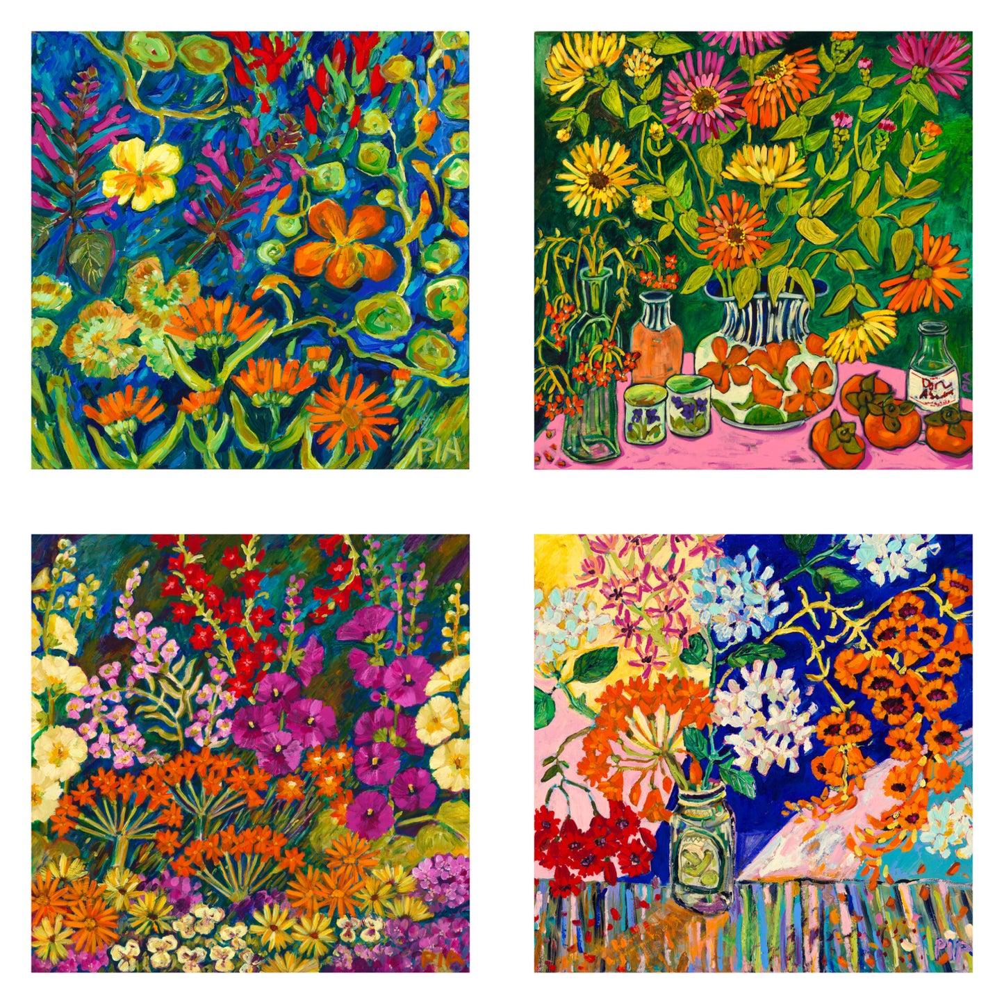 Quartet of Square Prints #4 ~ FINE ART PRINT SET~ limited edition