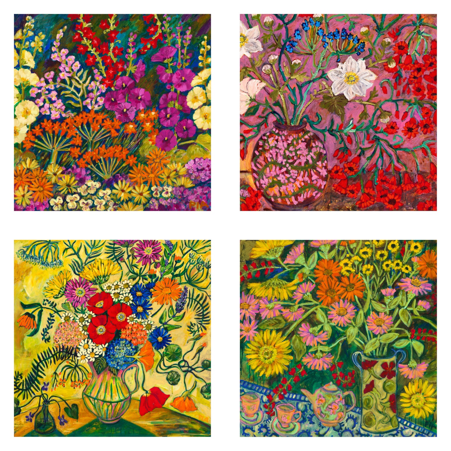 Quartet of Square Prints #5 ~ FINE ART PRINT SET~ limited edition