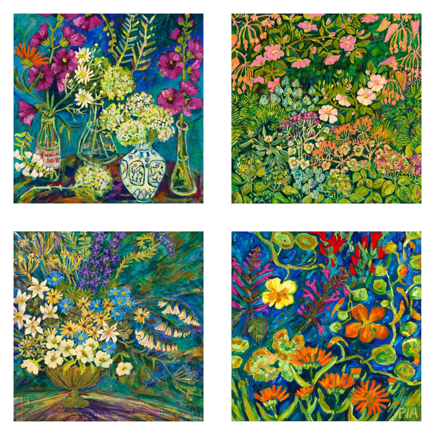 Quartet of Square Prints #2 ~ FINE ART PRINT SET~ limited edition