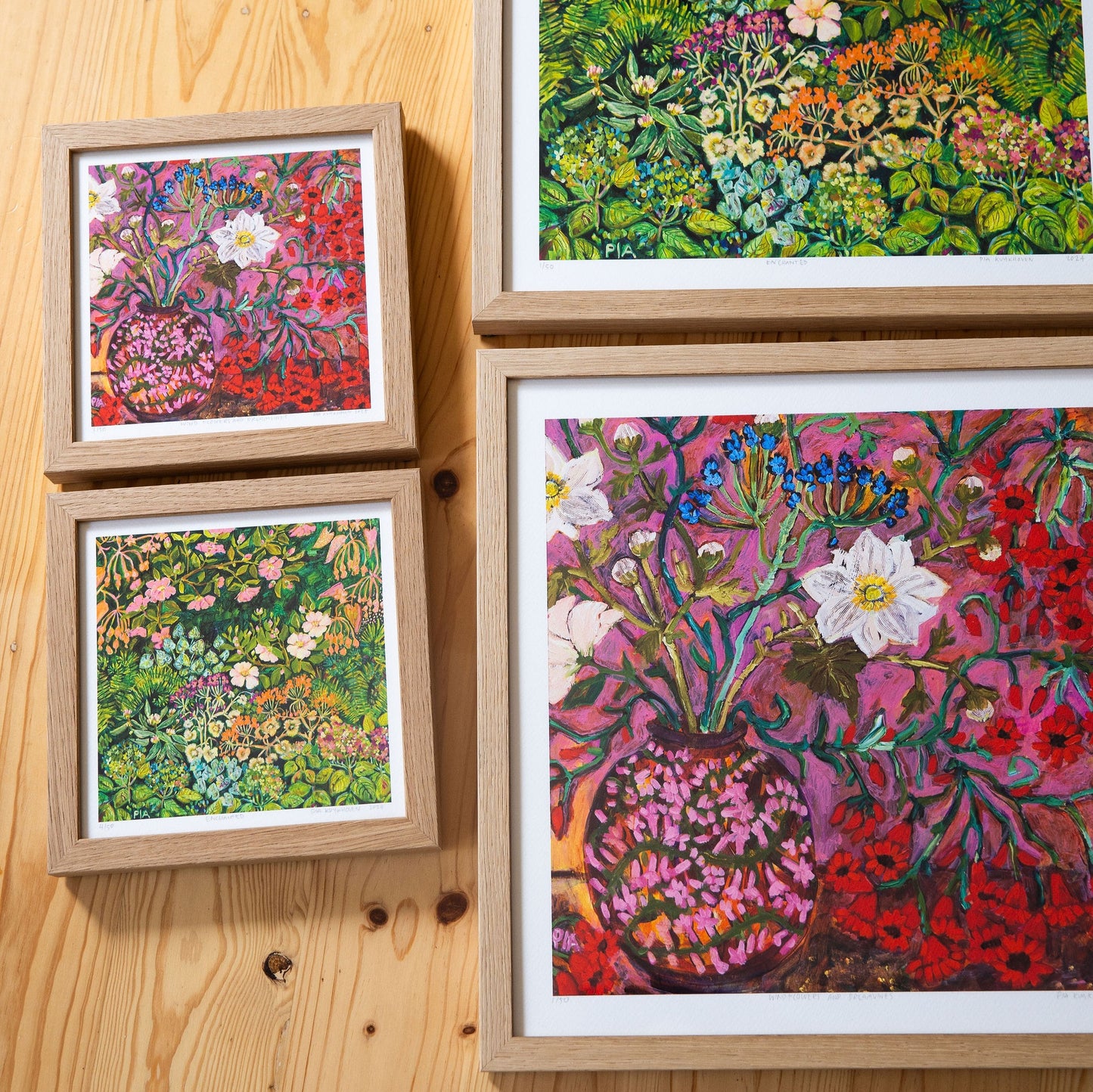 Duo of Framed Square Prints #3~ FINE ART PRINT SET~ limited edition (21x21cm)