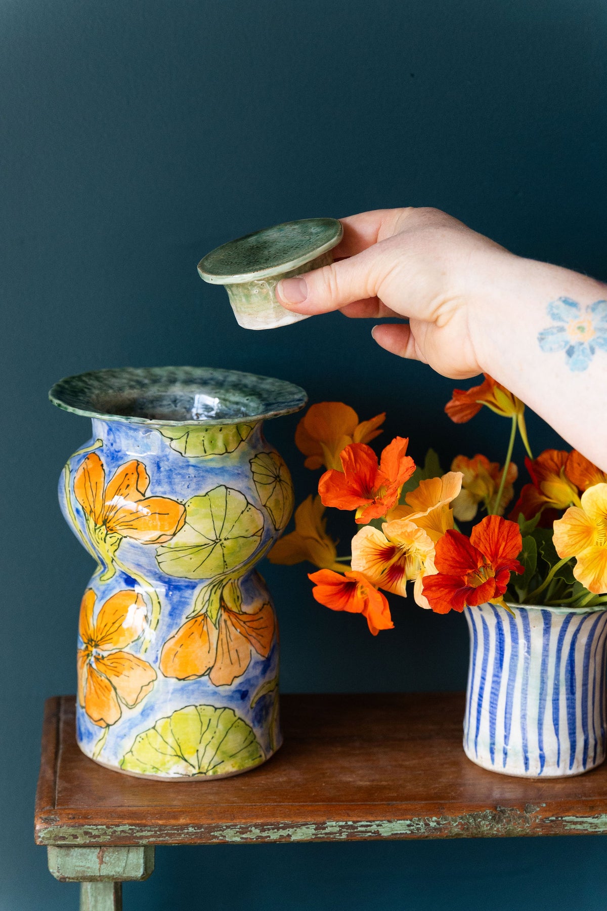 Nasturtium Urn