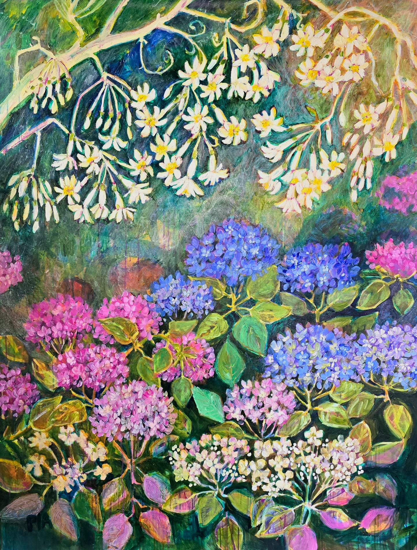 Hydrangeas In The Mist