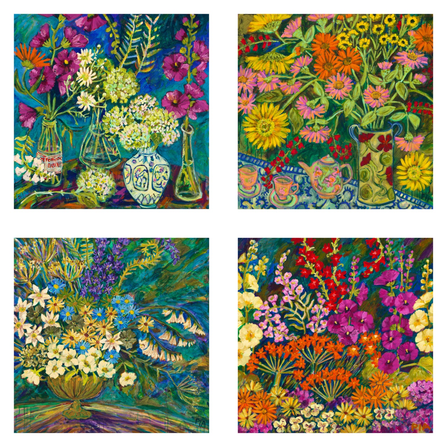 Quartet of Square Prints #1 ~ FINE ART PRINT SET~ limited edition