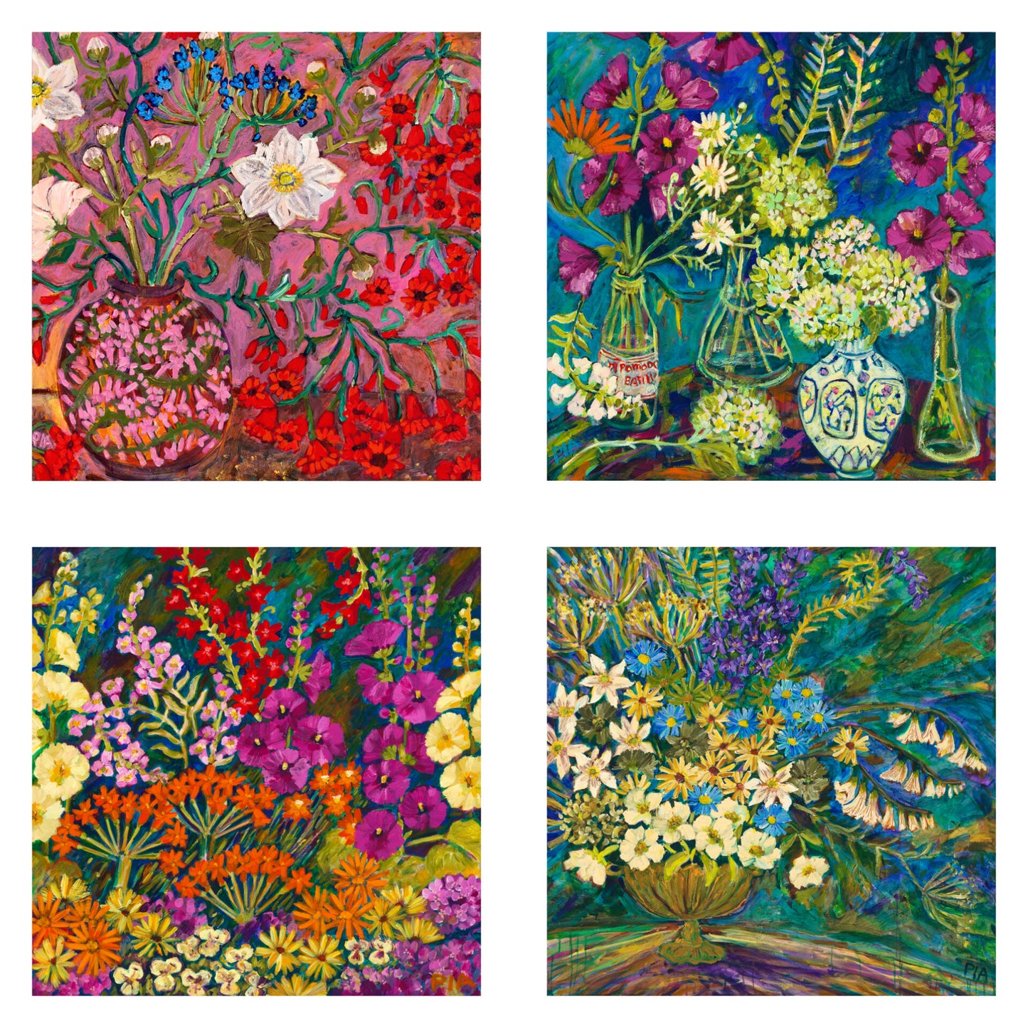 Quartet of Square Prints #3 ~ FINE ART PRINT SET~ limited edition