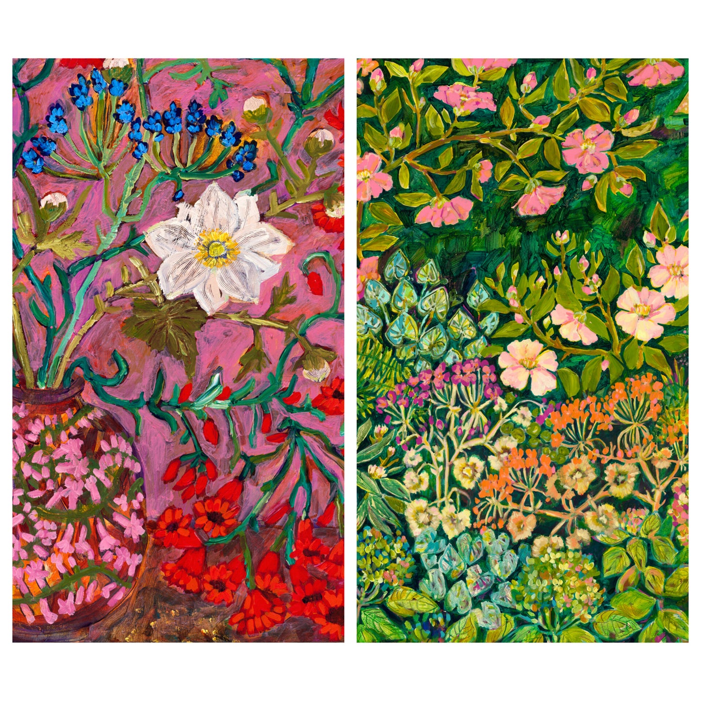 Duo of Framed Square Prints #3~ FINE ART PRINT SET~ limited edition (21x21cm)