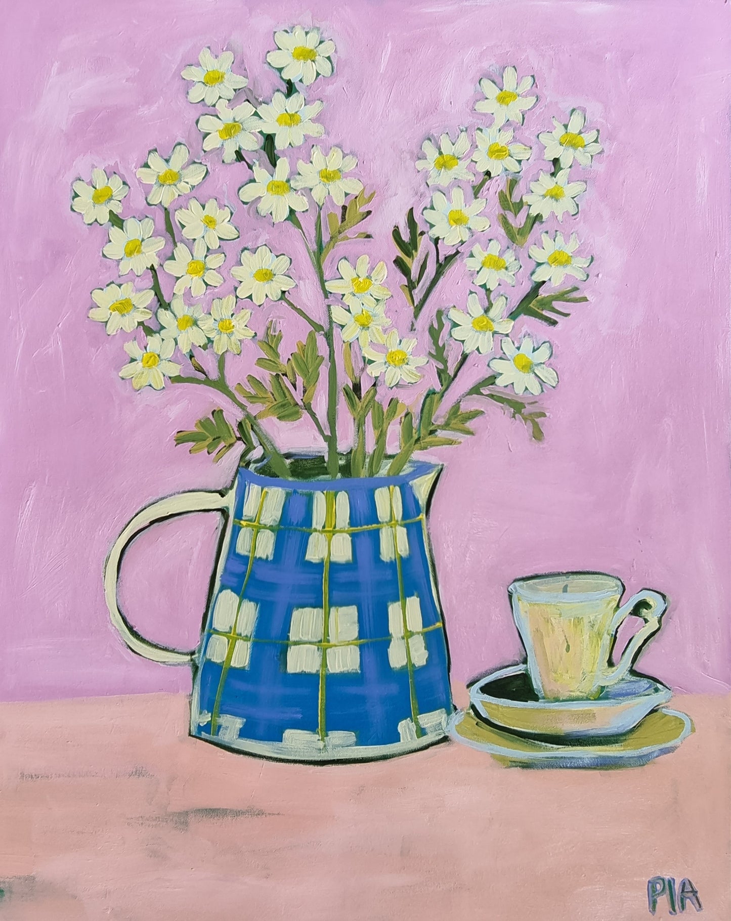 Daisies in a Gingham Jug
