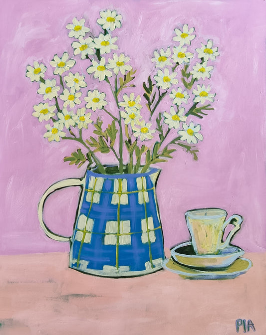 Daisies in a Gingham Jug