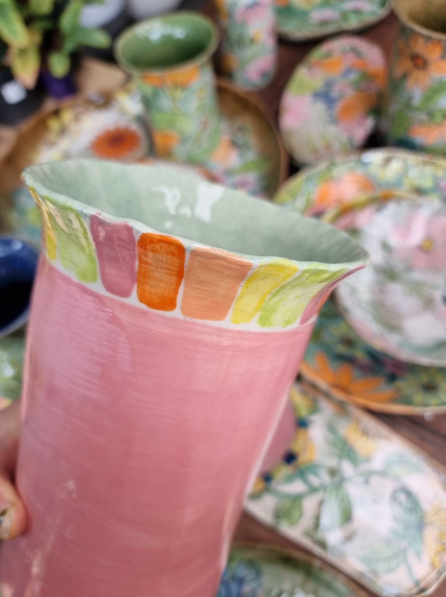 Tall Pink Vase