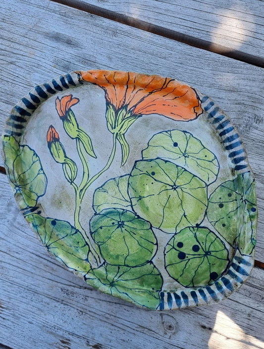 Garden Party Nasturtium Plate