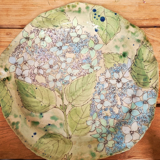 Hydrangea Plate
